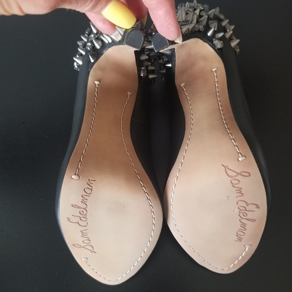 Sam Edelman leather 4" studded heels - Picture 3 of 5